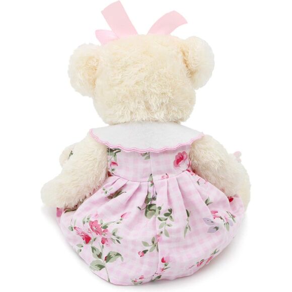 10" Oitscute Pink Small Teddy Bear with Cloth Stuffed Animal Soft Plush Toy - Picture 4 of 5